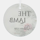 "De namen van Jesus" Glass Ornament - Het Lam (Achterkant)