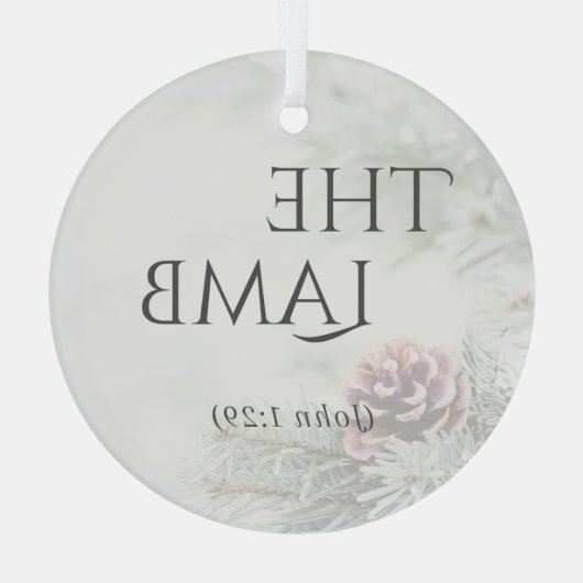 "De namen van Jesus" Glass Ornament - Het Lam (Achterkant)