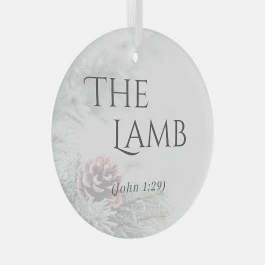 "De namen van Jesus" Glass Ornament - Het Lam (Voorkant Rechts)