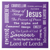 De namen van Jezus in de witte tekst Tegeltje (Voorkant)