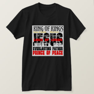 De namen van Jezus Isaiah 9:6 Christelijke T-shirt