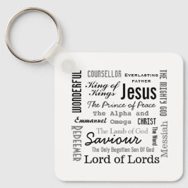 De namen van Jezus Manuscript Tekst Sleutelhanger