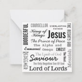 De namen van Jezus Notitiekaartje (Voorkant)