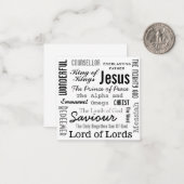 De namen van Jezus Notitiekaartje (Voorkant / Achterkant in situ)