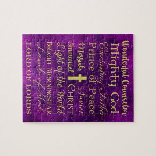 De namen van Jezus Paarse puzzel (Horizontaal)