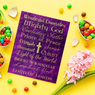 De namen van Jezus Paarse puzzel Legpuzzel