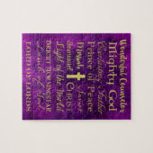 De namen van Jezus Paarse puzzel Legpuzzel (Horizontaal)