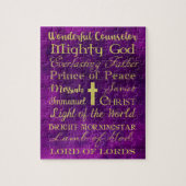 De namen van Jezus Paarse puzzel Legpuzzel (Verticaal)