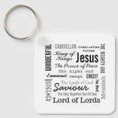 De Namen van Jezus Script Tekst Sleutelhanger (Voorkant)
