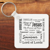 De Namen van Jezus Script Tekst Sleutelhanger (Voorkant)