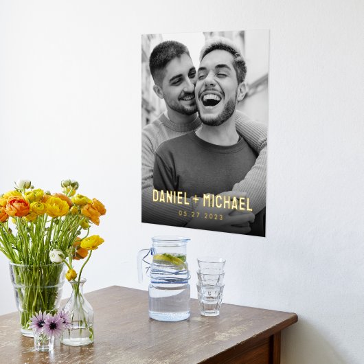 De namen van paren en datumfoto folie afdrukken (Laag (Keuken))