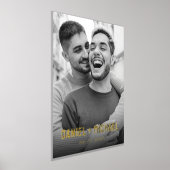 De namen van paren en datumfoto folie afdrukken (Laagn)