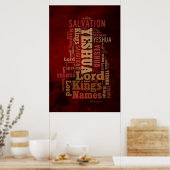 De namen van Yeshua/Jesus Collage Poster (Keuken)