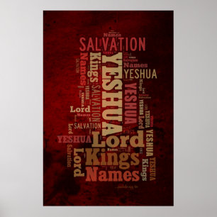 De namen van Yeshua/Jesus Collage Poster