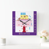 De namiddag dutje - Verlate verjaardag: Square Wal Vierkante Klok (Huis)