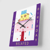 De namiddag dutje - Verlate verjaardag: Square Wal Vierkante Klok (Hoek)