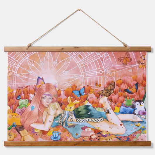 De namiddag hangend wandkleed (Voorkant)