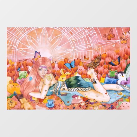 De namiddag raamsticker (Vel)