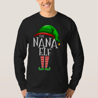 De Nana Elf Family Matching Group kerstcadeau T-shirt