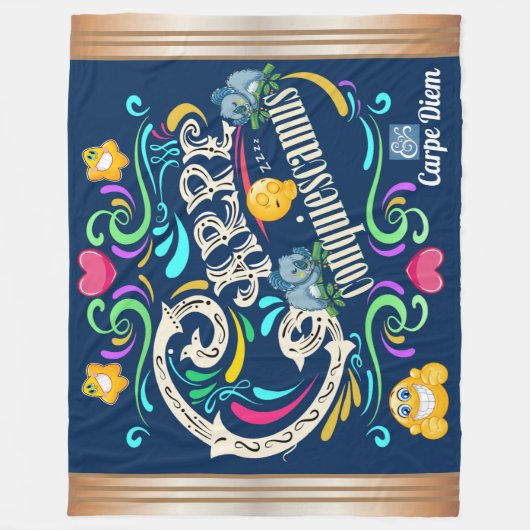 De nap in beslag nemen op de dag fleece deken (Voorkant)