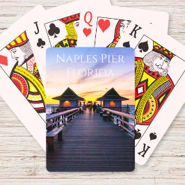 De Napels Pier in Florida Ocean Sunset Spelen Pokerkaarten