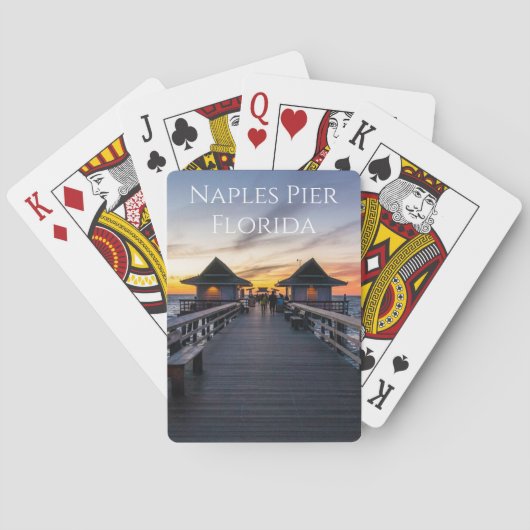 De Napels Pier in Florida Ocean Sunset Spelen Pokerkaarten (Achterkant)