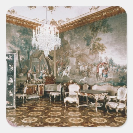 De Napoleon-kamer in het Schonbrunn-paleis Vierkante Sticker (Voorkant)