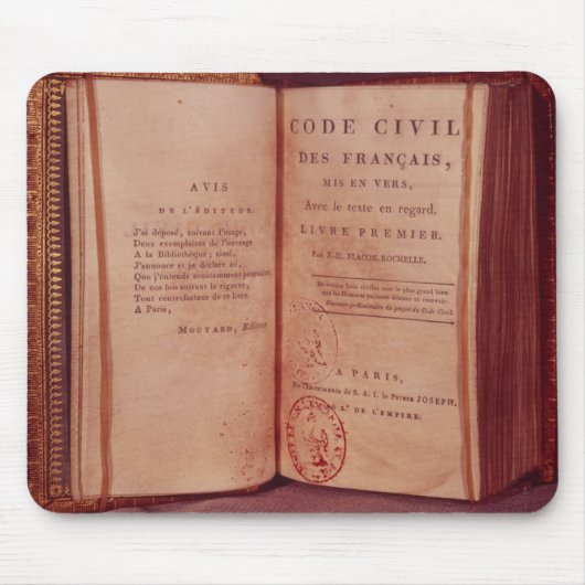 De Napoleontische code Muismat (Voorkant)