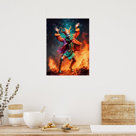 De nar - 18 x 24 Poster (Keuken)