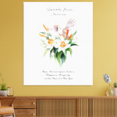 De Narcissus bloem met bloemenvogel in december Canvas Afdruk (Insitu (Woonkamer))