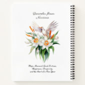 De Narcissus bloem met bloemenvogel in december Notitieboek (Achterkant)