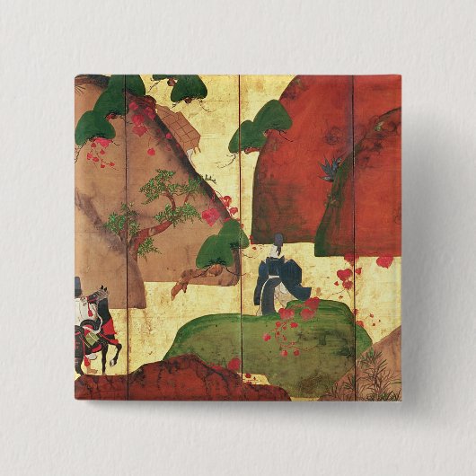 De Narrow road of Ivy Vierkante Button 5,1 Cm (Voorkant)