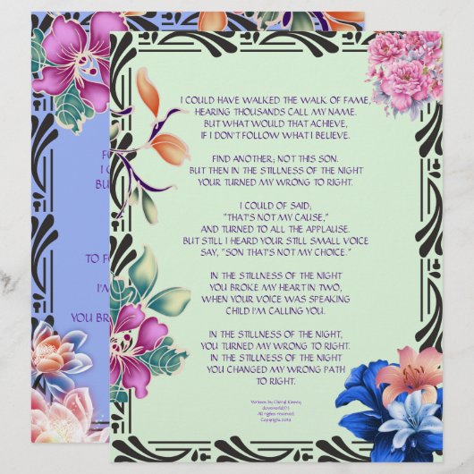 De Narrow Road Poetry - papier (Voorkant / Achterkant)