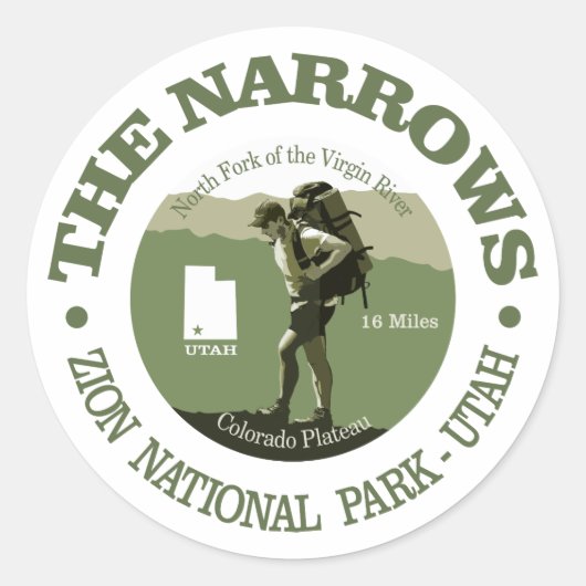 De Narrows Ronde Sticker (Voorkant)