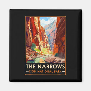 De Narrows Zion National Park Wandel Natuur Buiten Magneet