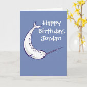 De narwal Gepersonaliseerde Kaart van de (Gele Bloem)