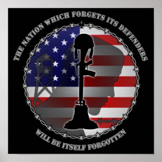 De natie die haar verdedigers vergeet poster (Voorkant)