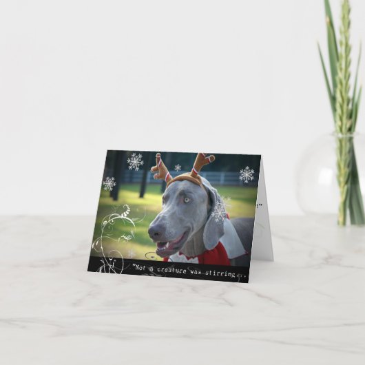 De Natie van Weimaraner: "Niet bewoog een Feestdagen Kaart (Voorkant)