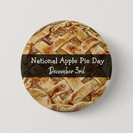 De nationale Apple Pie Dag is 3 december Ronde Button 5,7 Cm