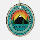 DE NATIONALE BOSBOUWARKANSAS-HOT VAN OUACHITA KERAMISCH ORNAMENT (Links)