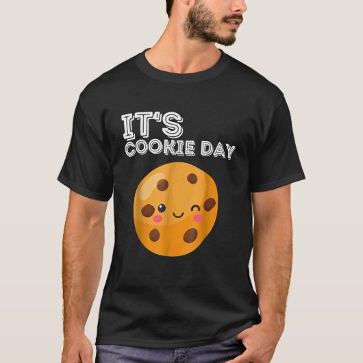 de nationale chocolade chip Cookie Day Minute Lazy T-shirt (Voorkant)