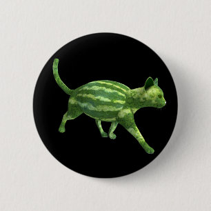De nationale Kat van de Dag van de Watermeloen Ronde Button 5,7 Cm