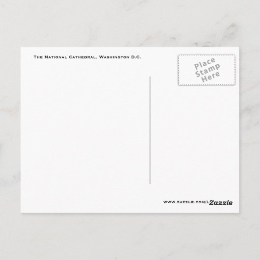 De nationale kathedraal briefkaart (Achterkant)