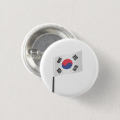 De nationale vlag van de Republiek Korea Ronde Button 3,2 Cm (Voorkant /achterkant)