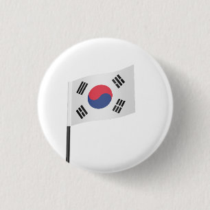 De nationale vlag van de Republiek Korea Ronde Button 3,2 Cm