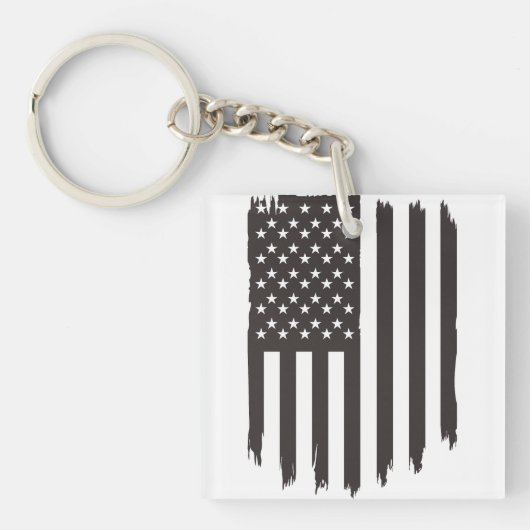 De nationale vlag van de Verenigde Staten Sleutelhanger (voorkant)