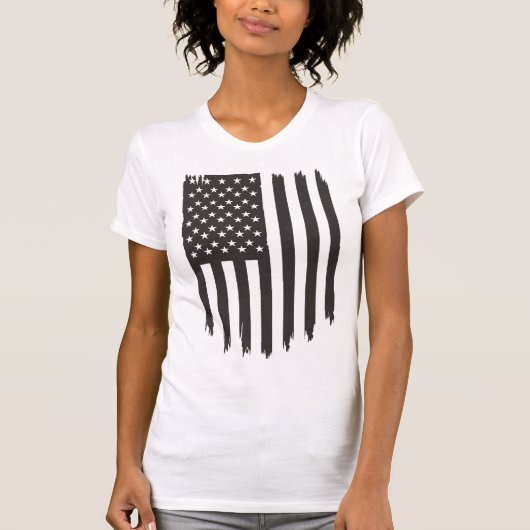 De nationale vlag van de Verenigde Staten T-shirt (Voorkant)