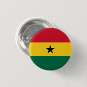 De nationale vlag van Ghana Ronde Button 3,2 Cm (Voorkant /achterkant)