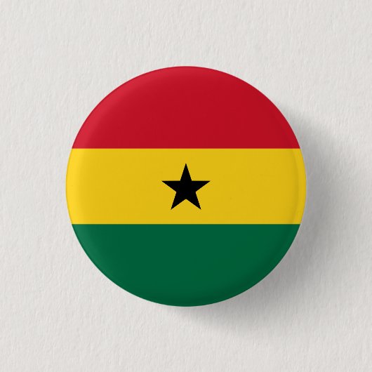 De nationale vlag van Ghana Ronde Button 3,2 Cm (Voorkant)