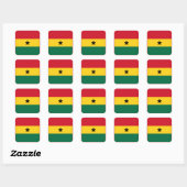 De nationale vlag van Ghana Vierkante Sticker (Vel)